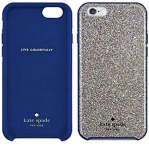 ♠KATE SPADE PROTECTIVE HARDSHELL CASE, IPHONE8/7 PLUS,MULTI GLITTER💙FRENCH NAVY